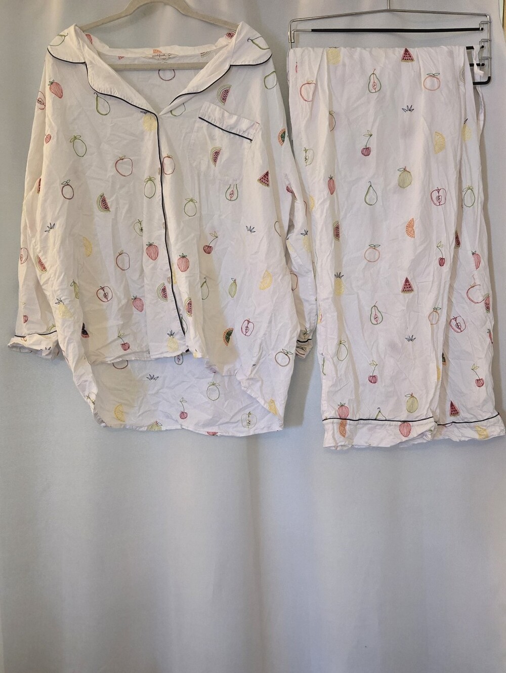 Printfresh 5x Pajama Set with Pink, Green & Yellow Fruit Print